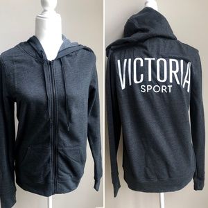 Victoria's Secret Tops - Victoria Sport NWT Logo Grey Zip-Up Jacket Size S Victoria's Secret Tops - Victoria Sport NWT Logo Grey Zip-Up Jacket Size S